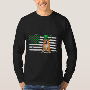 St Patrick S Day Us Irish Flag Französische Bulldo T-Shirt