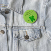 St Patrick`s Day Viel Glück Kleeblatt Button (Beispiel)