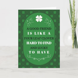 St. Patrick’s Day Vier-Blatt-Kleeblatt Freundschaf Feiertagskarte