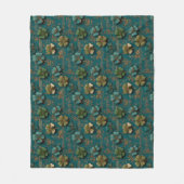 St. Patrick’s Day Vintage-Shamrock-Musik Fleecedecke (Vorderseite)