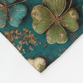St. Patrick’s Day Vintage-Shamrock-Musik Fleecedecke (Ecke)