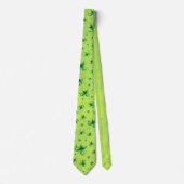 St. Patrick’s Day Wasserfarbe-Shamrock auf grünem Krawatte (Vorderseite)