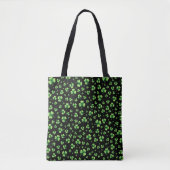 St. Patrick’s Day Wasserfarbe-Shamrock auf Schwarz Tasche (Vorderseite)