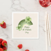St. Patrick’s Day – Wasserfarbe Shamrock Regenboge Serviette (Beispiel)
