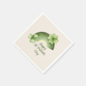 St. Patrick’s Day – Wasserfarbe Shamrock Regenboge Serviette (Ecke)