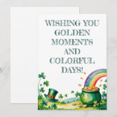 St. Patrick’s Day Wasserfarben Glück Einladung (Vorne/Hinten)