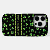 St. Patrick’s Day Wasserfarben-Kleeblatt auf Schwa Case-Mate iPhone Hülle (Rückseite (Horizontal))