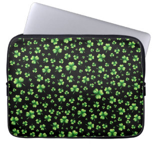 St. Patrick’s Day Wasserfarben-Kleeblatt auf Schwa Laptopschutzhülle
