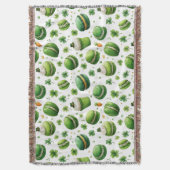 St. Patrick’s Day-Wasserfarben-Macaron & Shamrock Decke (Vorderseite Vertikal)
