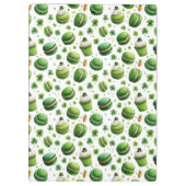 St. Patrick’s Day-Wasserfarben-Macaron und Kleebla Klemmbrett (Rückseite)
