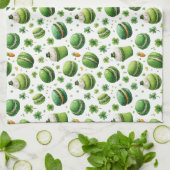 St. Patrick’s Day Watercolor Macaron & Shamrock Geschirrtuch (Gefaltet)