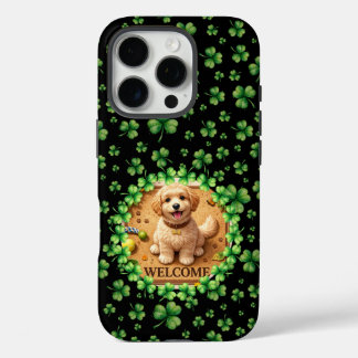 St. Patrick’s Day Watercolor Shamrock with photo iPhone 16 Pro Hülle