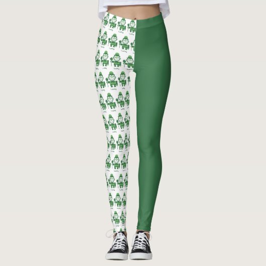 St. Patrick’s Day with minimalist Lucky Leprechaun Leggings (Vorderseite)