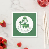 St. Patrick’s Day with minimalist Lucky Leprechaun Serviette (Beispiel)