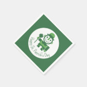 St. Patrick’s Day with minimalist Lucky Leprechaun Serviette (Ecke)