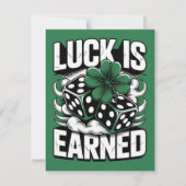 St. Patrick’s Day Würfel Kleeblatt Karte (Vorderseite)