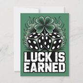 St. Patrick’s Day Würfel Kleeblatt Karte (Vorderseite)