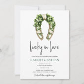 St Patrick’s Engagement Party Horseshoe Einladung (Vorderseite)