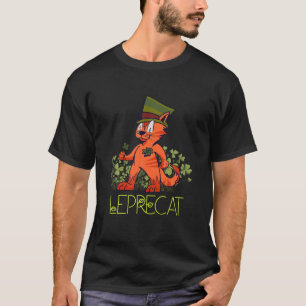 St. Patrick`s Patricks Day Irish Leprecat Cat Lepr T-Shirt