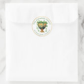 St. Patrick’s-Schale & Shamrocks-Adresse Runder Aufkleber (Tasche)