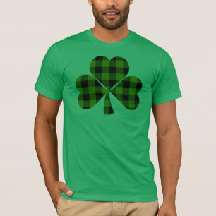 St. Patrick’s Tag, Irisches grün kariert Kleeblatt T-Shirt