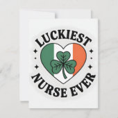 St. Patrick’s Tag Karte für Krankenschwester-Ehefr (Vorderseite)