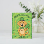 St. Patrick’s Tag Karte Glücklicher Irischer Hund (Stehend Vorderseite)