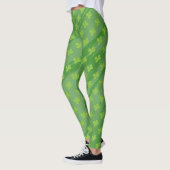 St Patrick ` s TagesKleeblatt-Grün-Muster Leggings (Links)