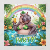 St. Patrick’s Tropical Pool Party Invitation Einladung (Vorderseite)