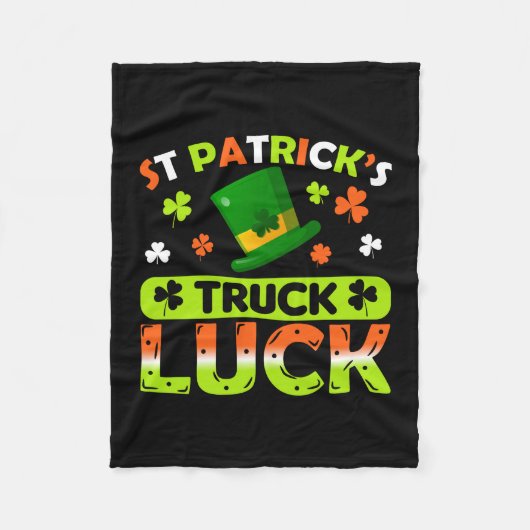 St Patrick S Truck Luck Fleecedecke (Vorderseite)