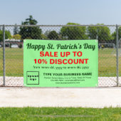 St. Patrick Sale on Light Green Rectangle Banner (Insitu)