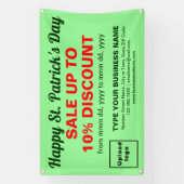 St. Patrick Sale on Light Green Rectangle Banner (Vertikal)