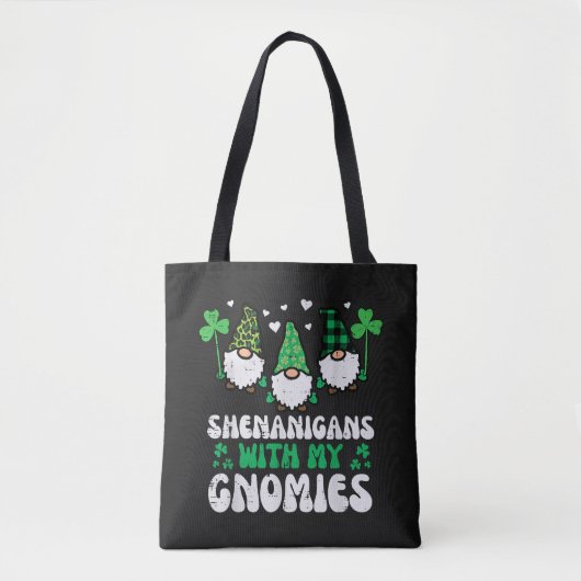St. Patrick Schabernack mit Gnomies Gnome Tasche (Vorderseite)