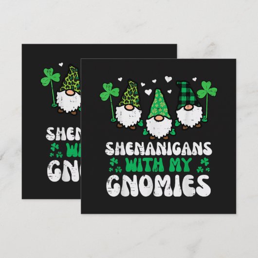 St Patrick Schelmereien mit Gnomies Gnome (Vorne/Hinten)