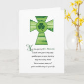 St. Patrick Segen mit grünem Kreuz und Gebet Karte (Gelbe Blume)