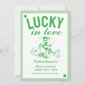 St patrick she found her lcuky charm bachelorette einladung (Vorderseite)