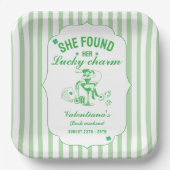 St patrick she found her lcuky charm bachelorette pappteller (Vorderseite)