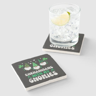 St Patrick Shenanigans Mit Gnomies Gnome Steinuntersetzer