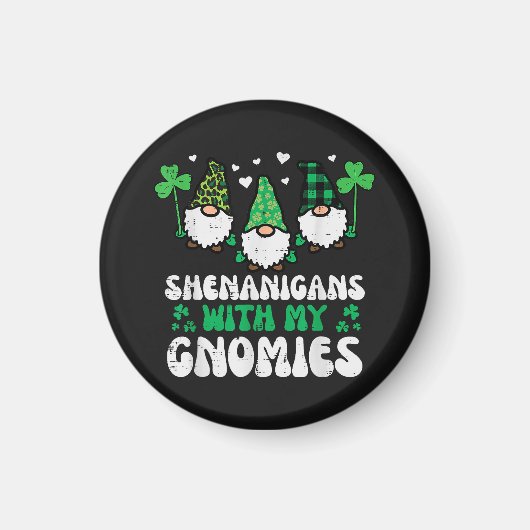 St Patrick Shenanigans mit Gnomies Gnomes Magnet (Vorne)