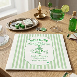 St. Patrick sie fand ihren glücklichen Charme Jung Serviette