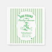 St. Patrick sie fand ihren glücklichen Charme Jung Serviette (Vorderseite)