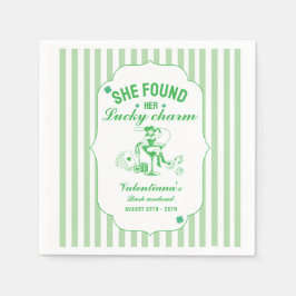 St. Patrick sie fand ihren glücklichen Charme Jung Serviette