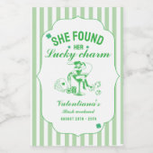 St. Patrick sie fand ihren glücklichen Charme Jung Weinetikett (Einzelnes Label)