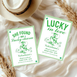 St. Patrick sie fand ihren Glücksbringer Junggesel Einladung
