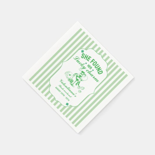 St. Patrick sie fand ihren glücksbringer junggesel Serviette (Ecke)