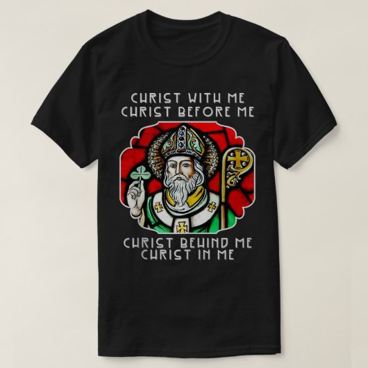 St. Patrick St. Irland Gebetskatze T-Shirt (Design vorne)