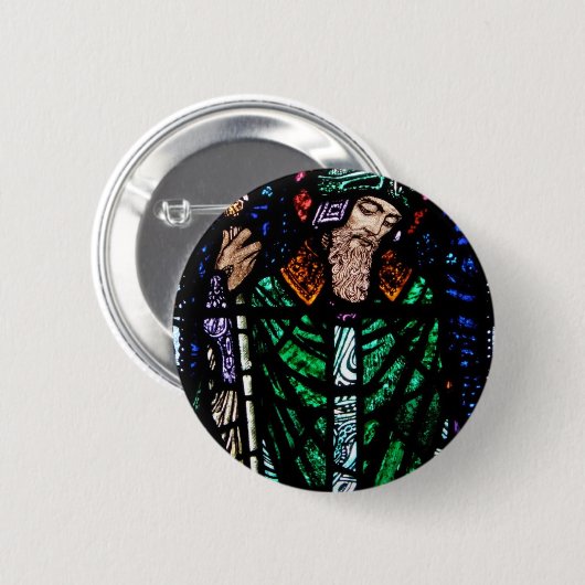 St. Patrick Stains Glass Button (Vorne & Hinten)