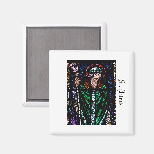 St. Patrick Stains Glass Magnet (Vorderseite/Rückseite)