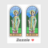 St. Patrick Statue Custom-Cut Vinyl Sticker (Blatt)