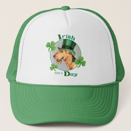 St Patrick Tag Airedale Truckerkappe (Vorderseite)
